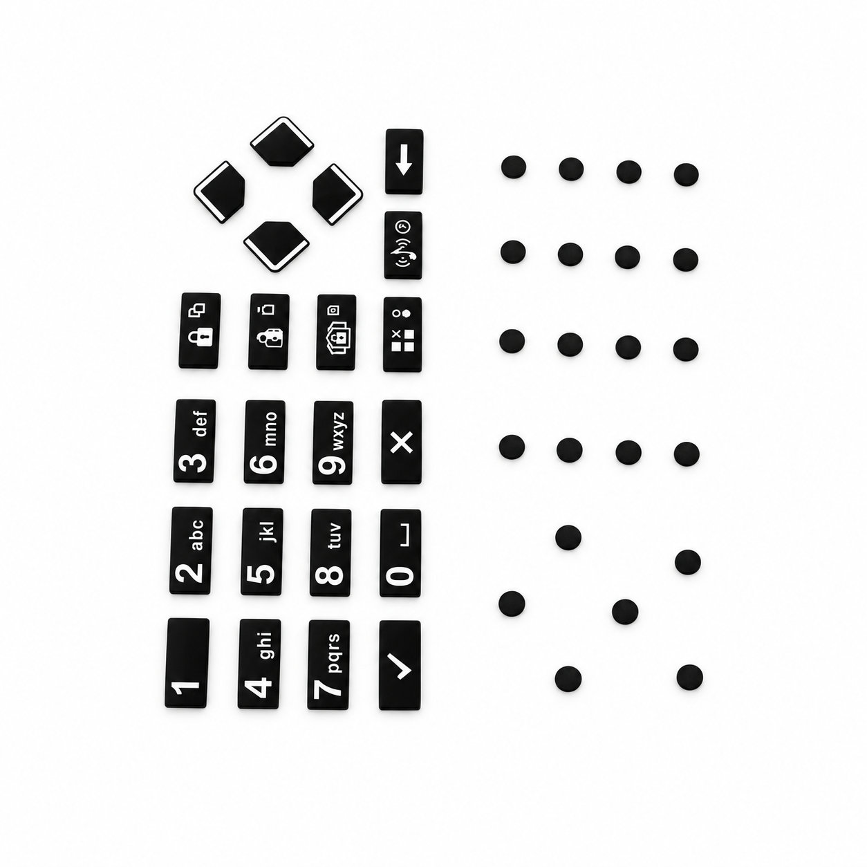 High quality molded waterproof silicone numeric keypad/buttons