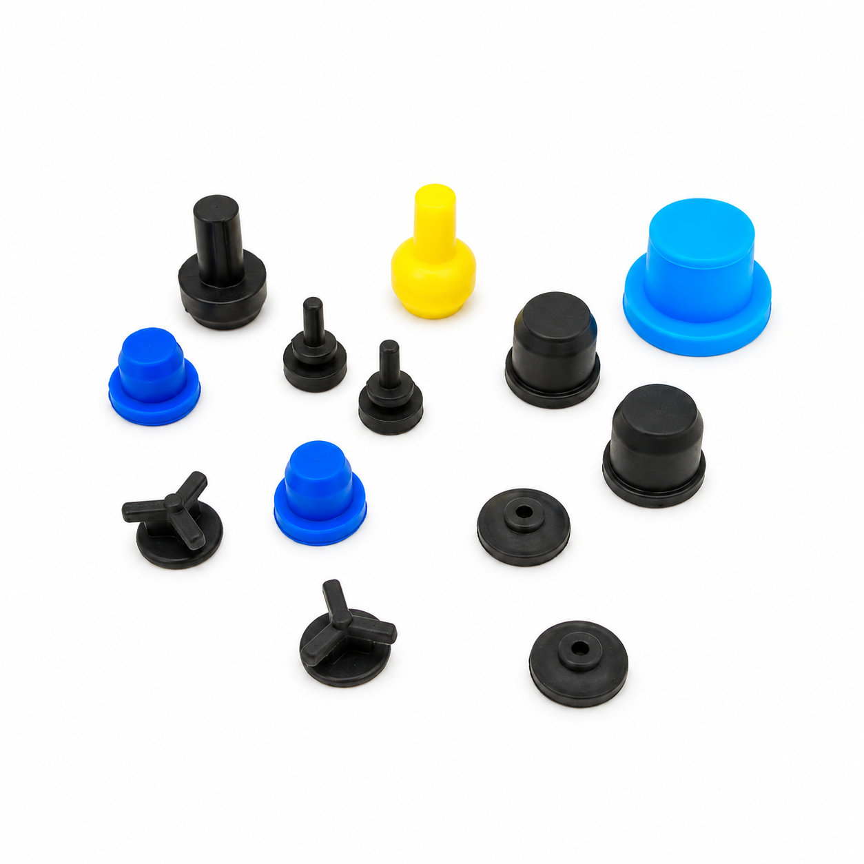Molded silicone rubber colored plugs/stopper/small sealing caps