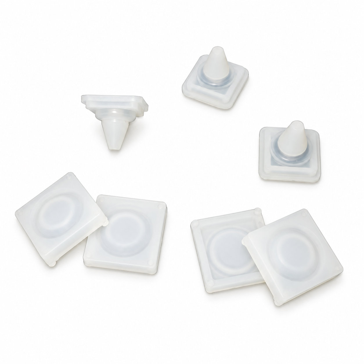Custom transparent silicone rubber button single keypad