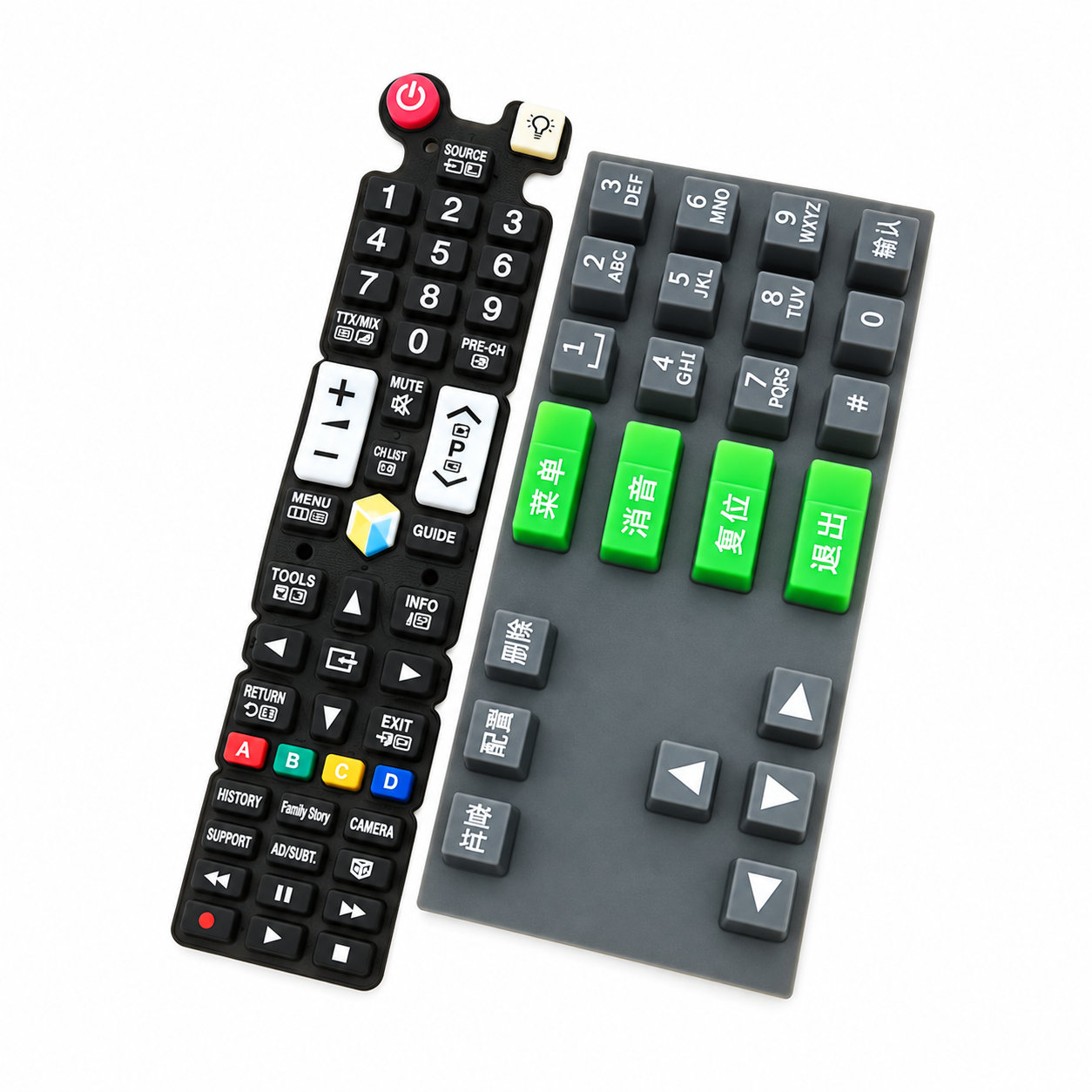 Industrial equipment key buttons rubber parts silicone keypad