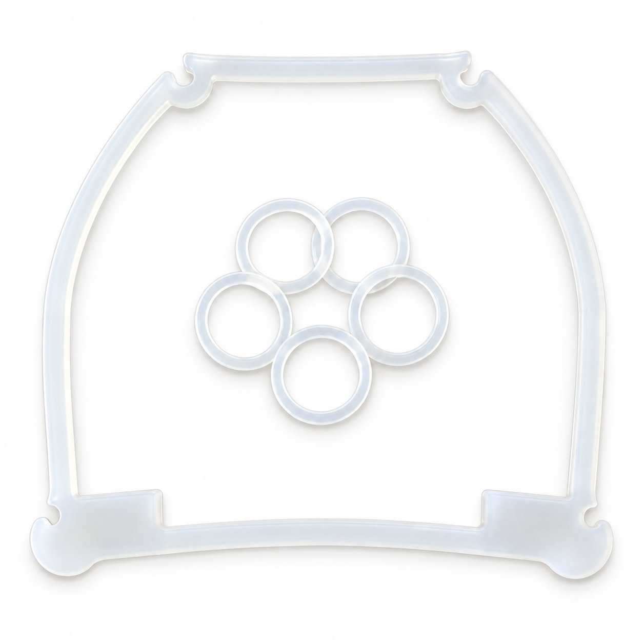 Customized transparent rubber gasket D-shape ring