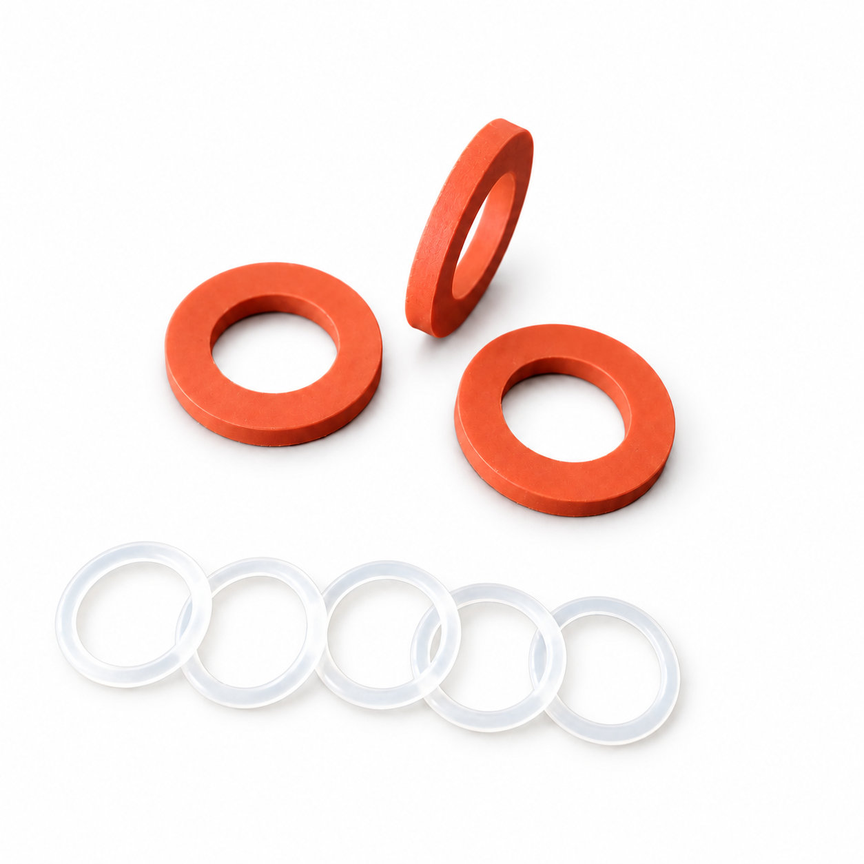 OEM round flat food grade silicone gasket rubber rings for jars