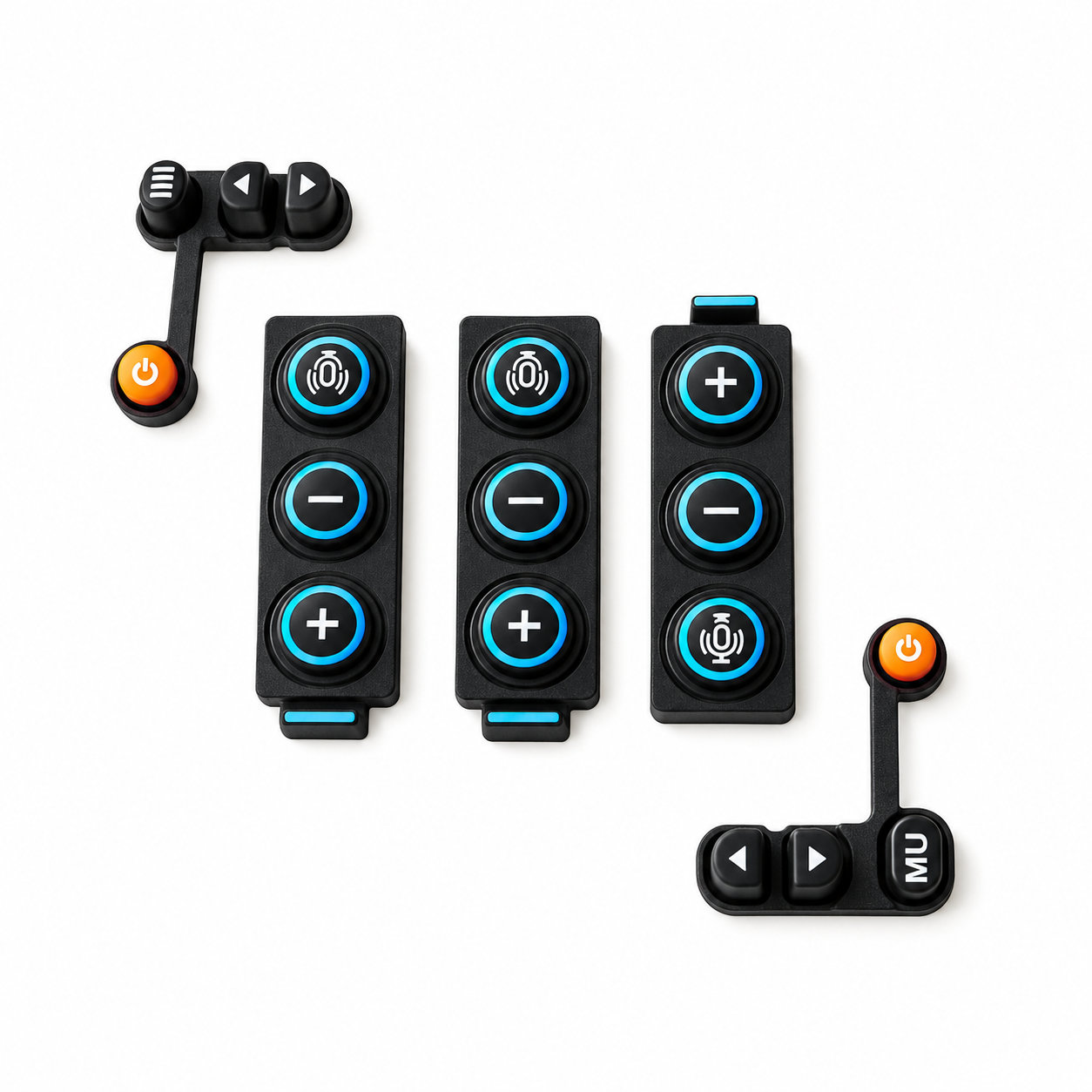 Custom silicone rubber parts small sizes molded key buttons/keypad