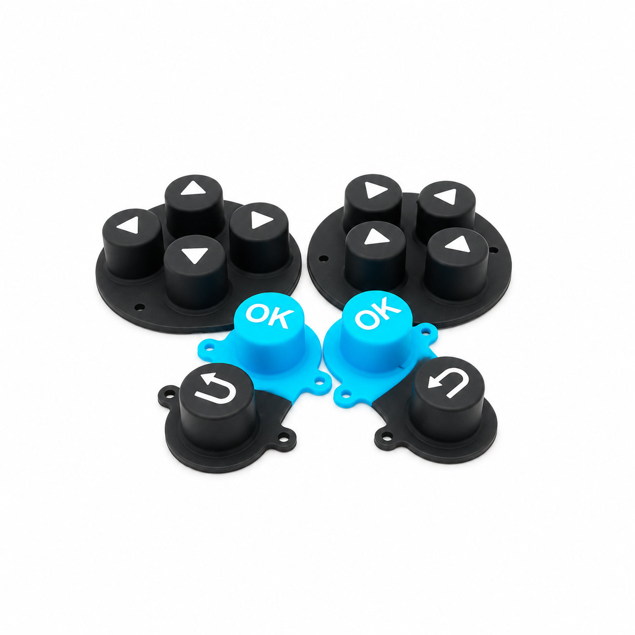 OEM dust-proof molded silicone rubber colored elastic buttons/keypad