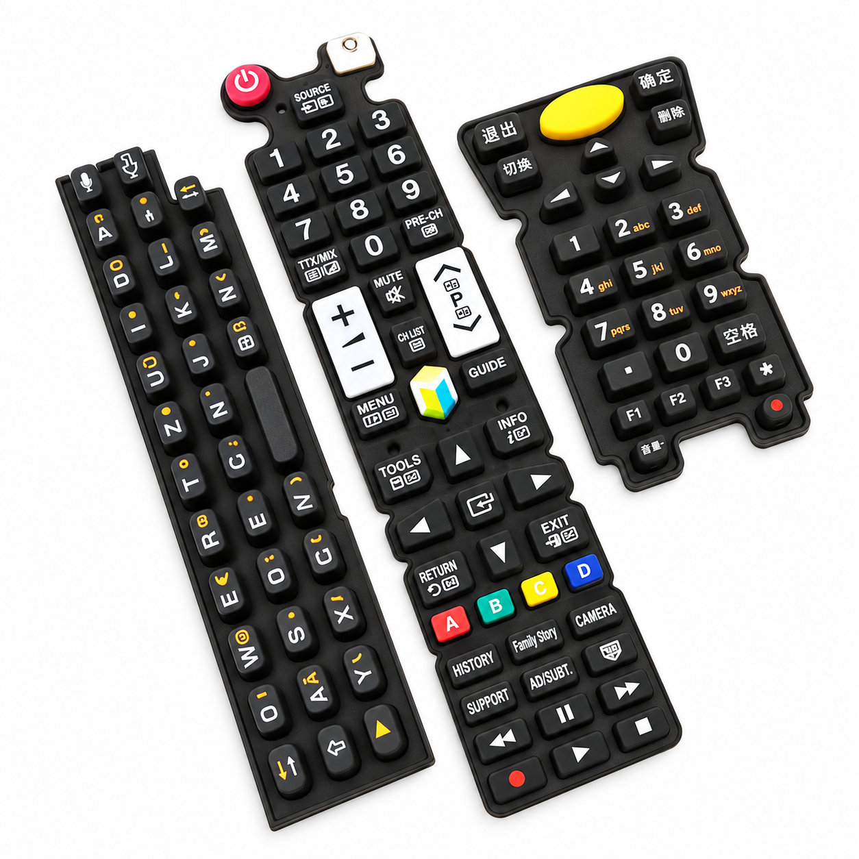 conductive carbon pill rubber keypads/molded remote elastic buttons