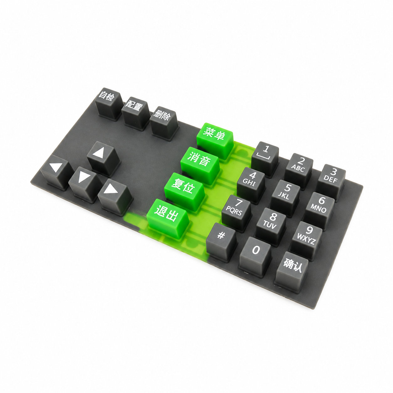 molded waterproof and conductive silicone function key buttons