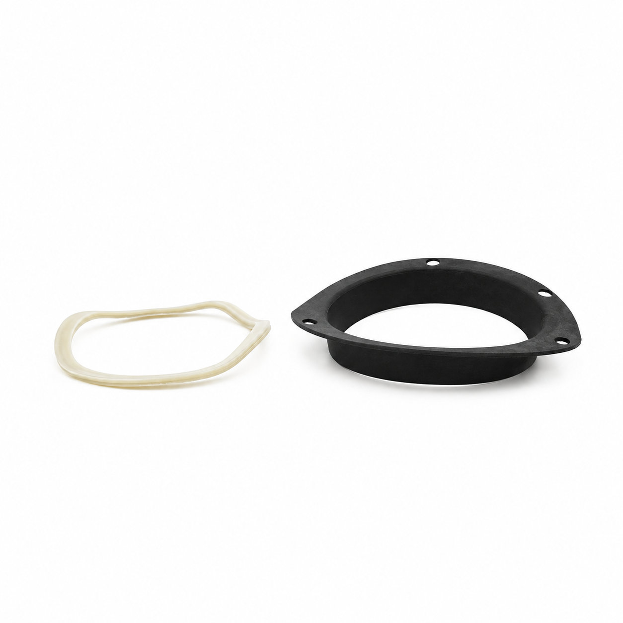 Custom made compression molded soft rubber gasket ring