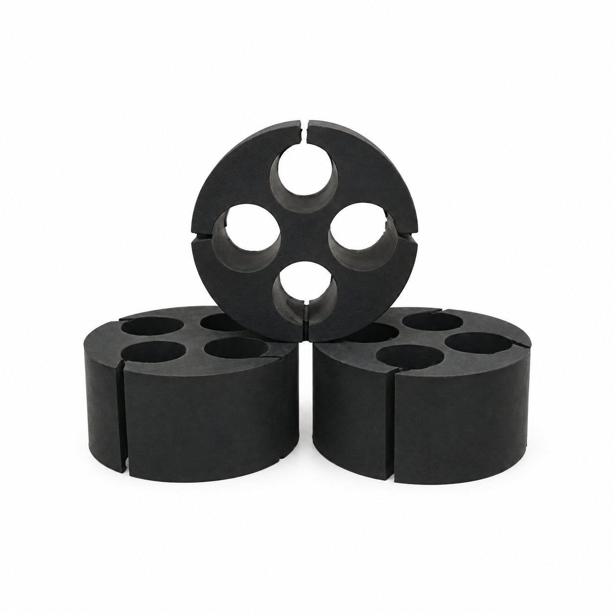 Custom molded silicone rubber grommet protect cable
