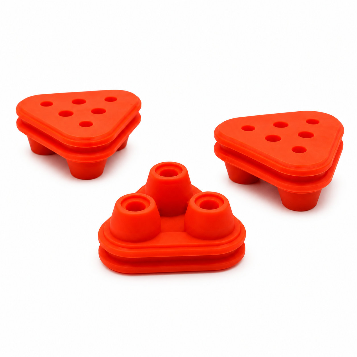 Compressing molded rubber protective coil/silicone cable grommet