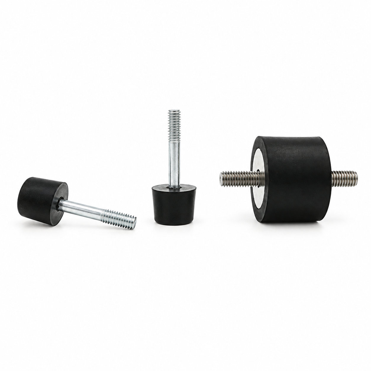 M3 M4 threaded rubber foot with hole for electronics