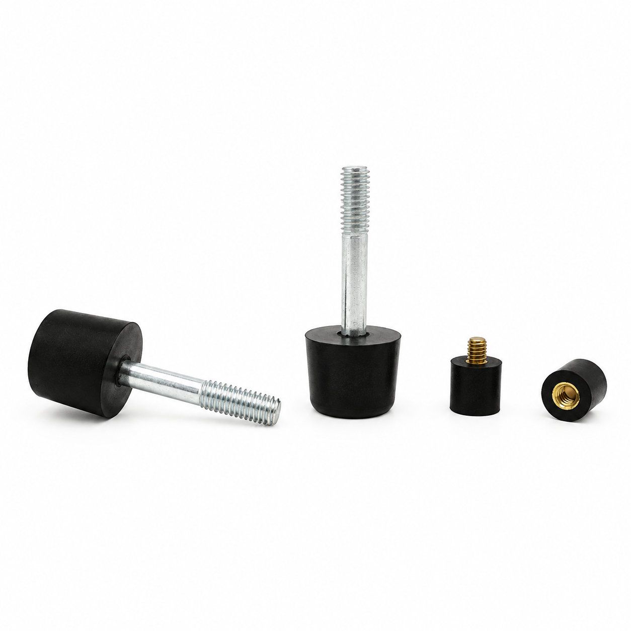 Black silicone non slip rubber feet for electronic equipment