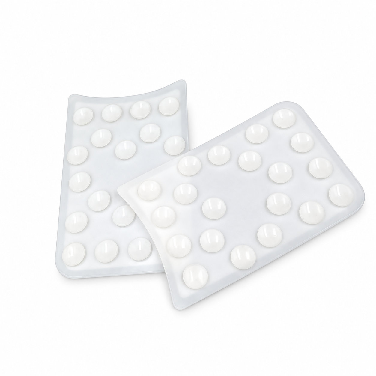 Clear double sided suckers vacuum glass silicone suction cup