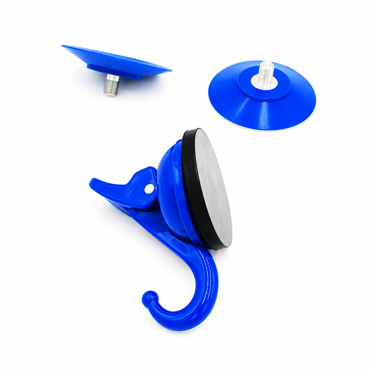 Silicone vacuum glass suction cup with screw or hooks