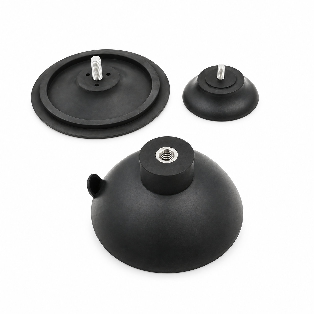 Silicone vacuum suction cup screw on rubber suction feet