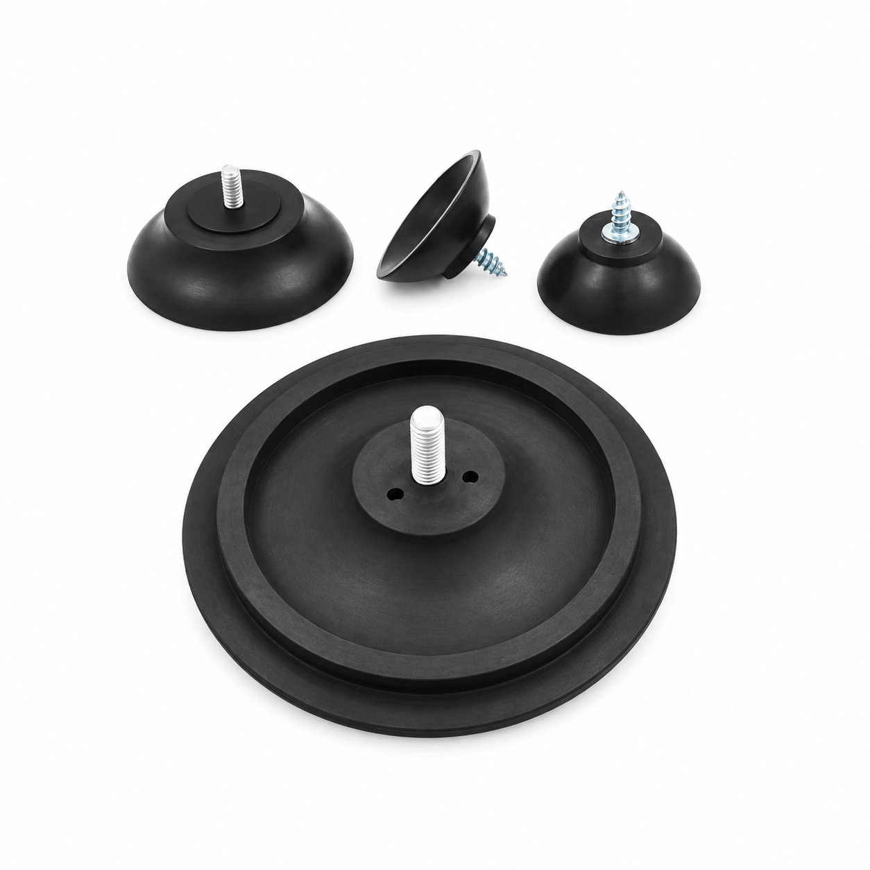 Good quality natural rubber vacuum suction cup with screw
