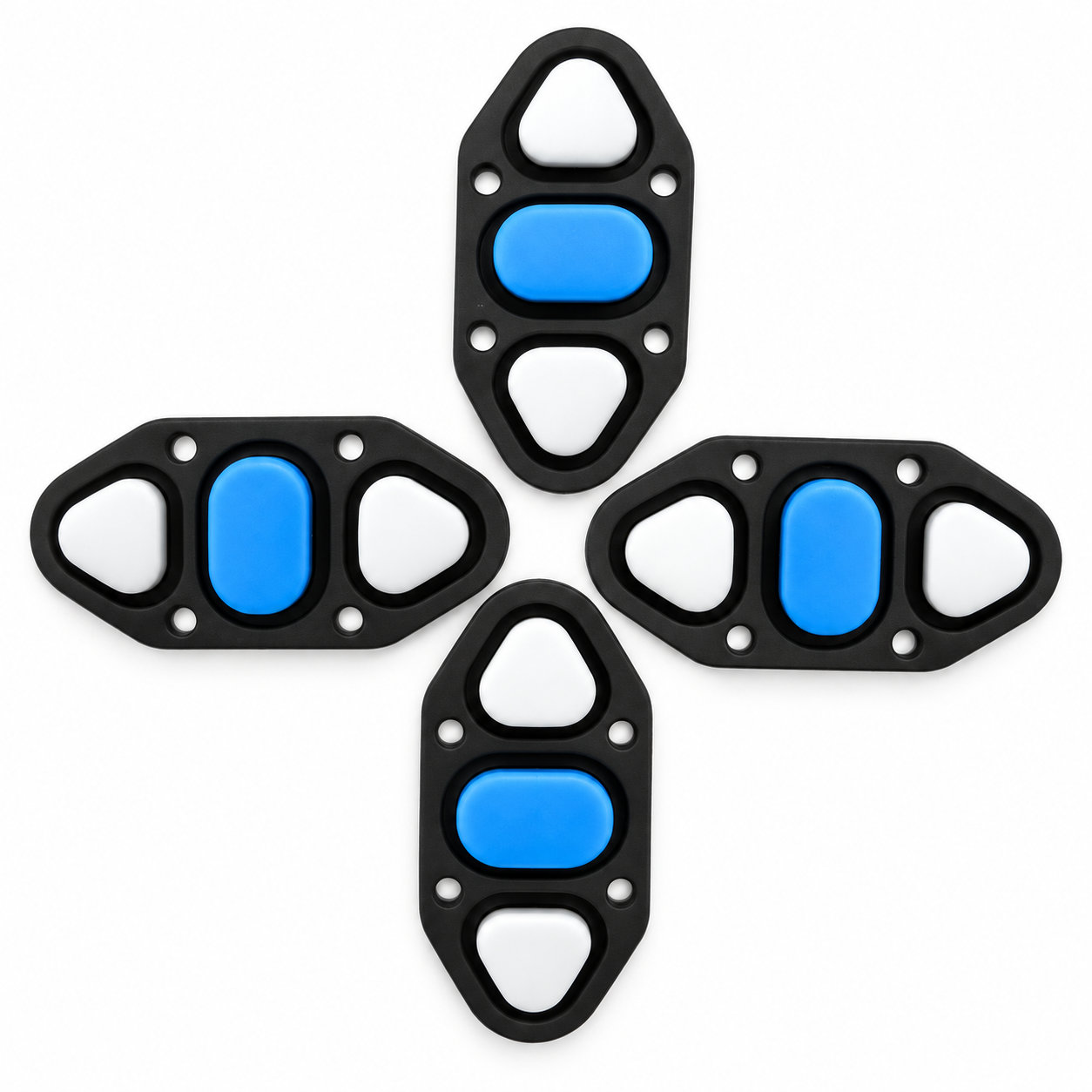 Special-shape silicone rubber keypad button assembly for machine