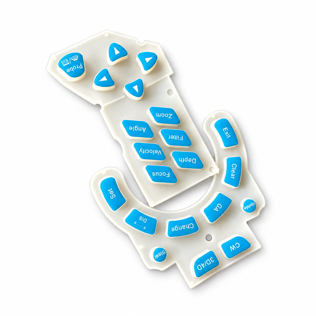 rubber silicone flexible medical prototype keypad with radium carving