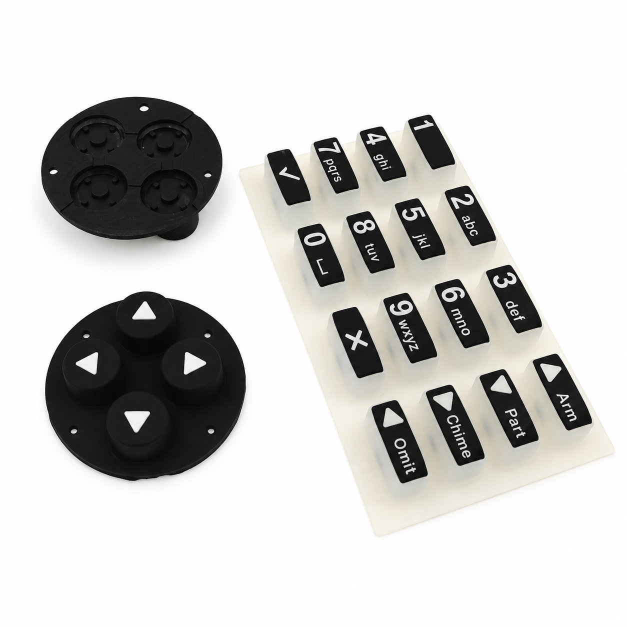 Heat-resistant conductive silicone keypad button