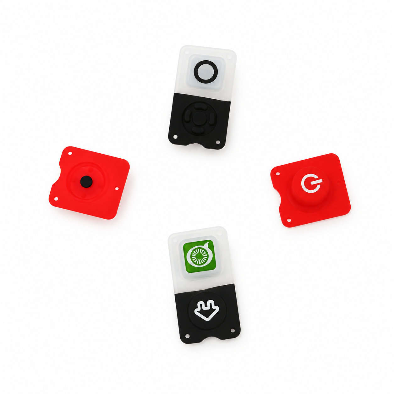 Custom printing molded silicone and rubber keypad
