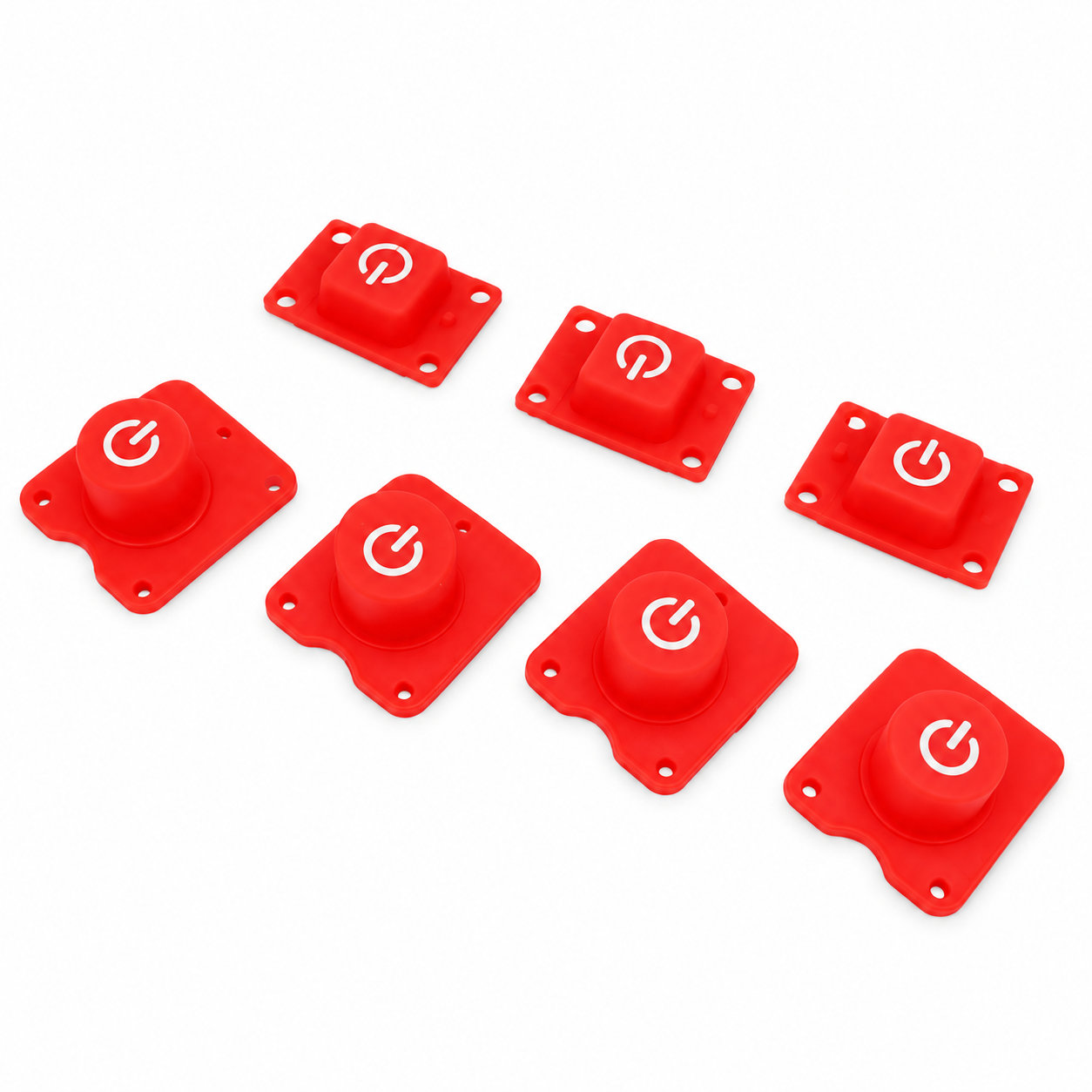 Molded colorful silicone switch buttons/keypad button in silk printing