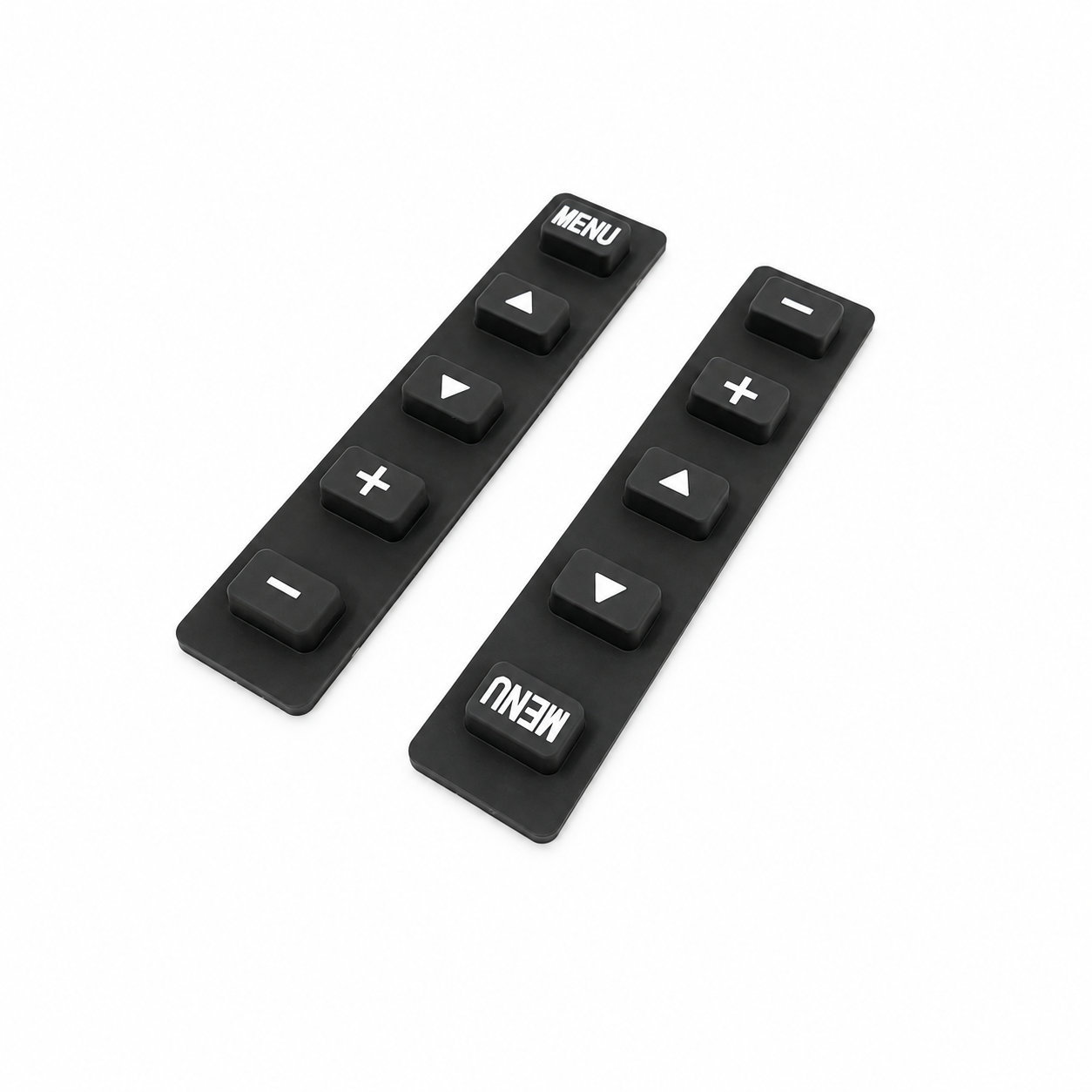 Conductive silicone remote buttons/keypads with silk printing