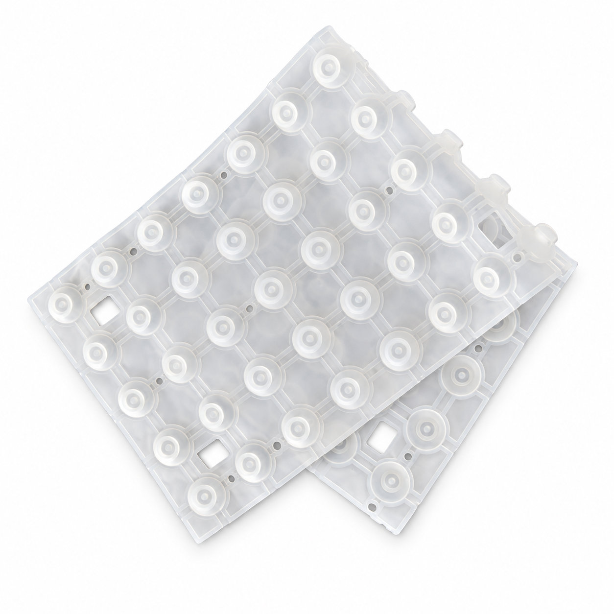 Flexible transparent silicone rubber membrane keypad/buttons