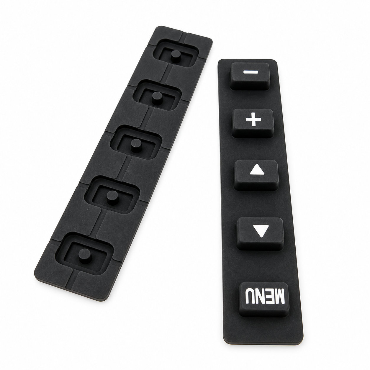 Molded industrial machine conductive silicone button keypad