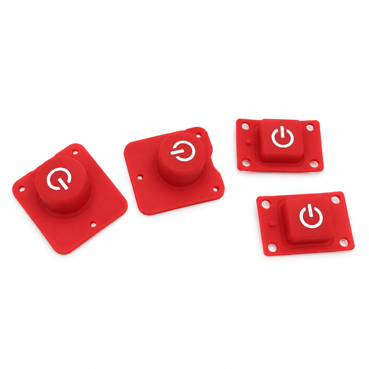 Switch Silicone Buttons Red Color Conductive Keypads