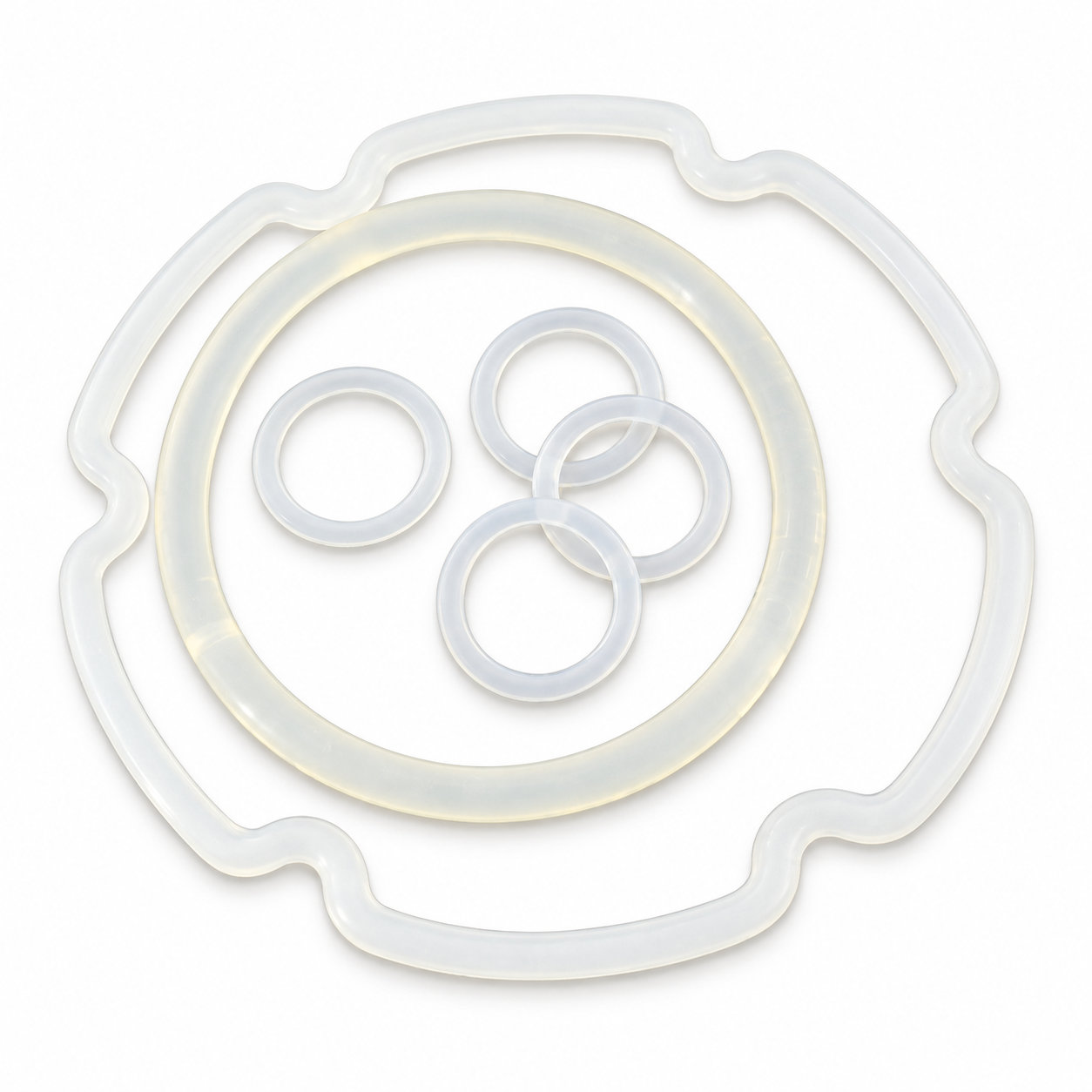 Wholesale jar lid seal ring transparent silicone rubber gasket