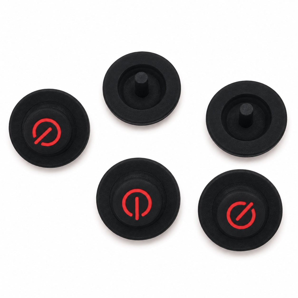 Conductive silicone button single switch keypads