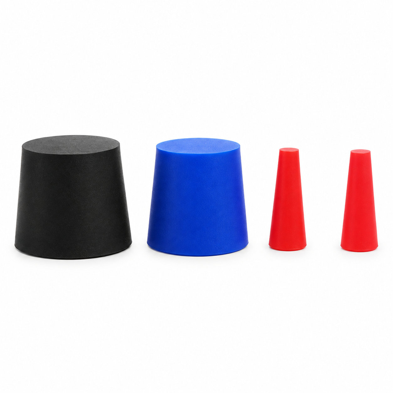 Custom molded small solid rubber plug for hole