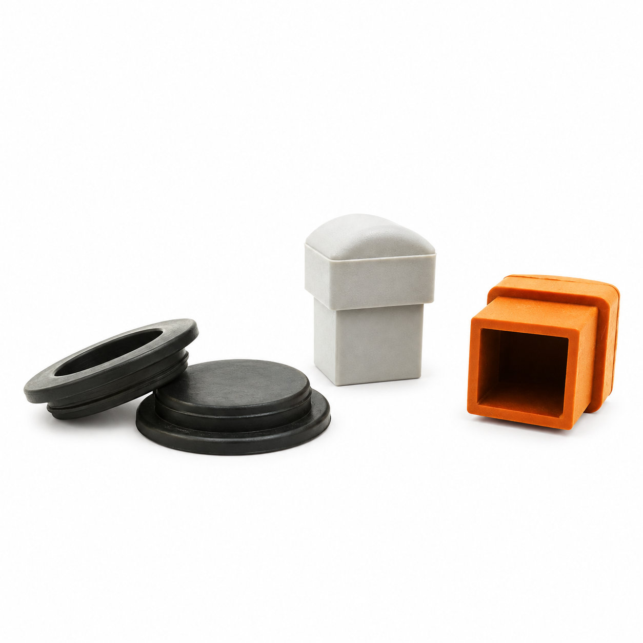 Custom made silicone plastic rubber hole plugs