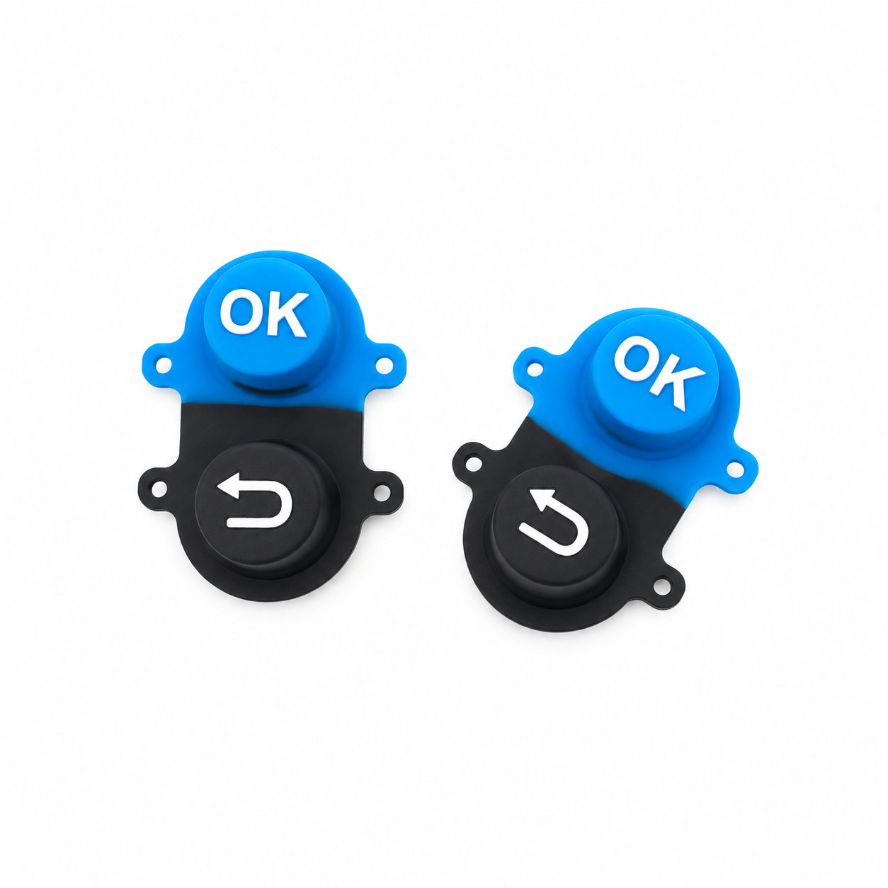 Rubber power button remote electronic keypads