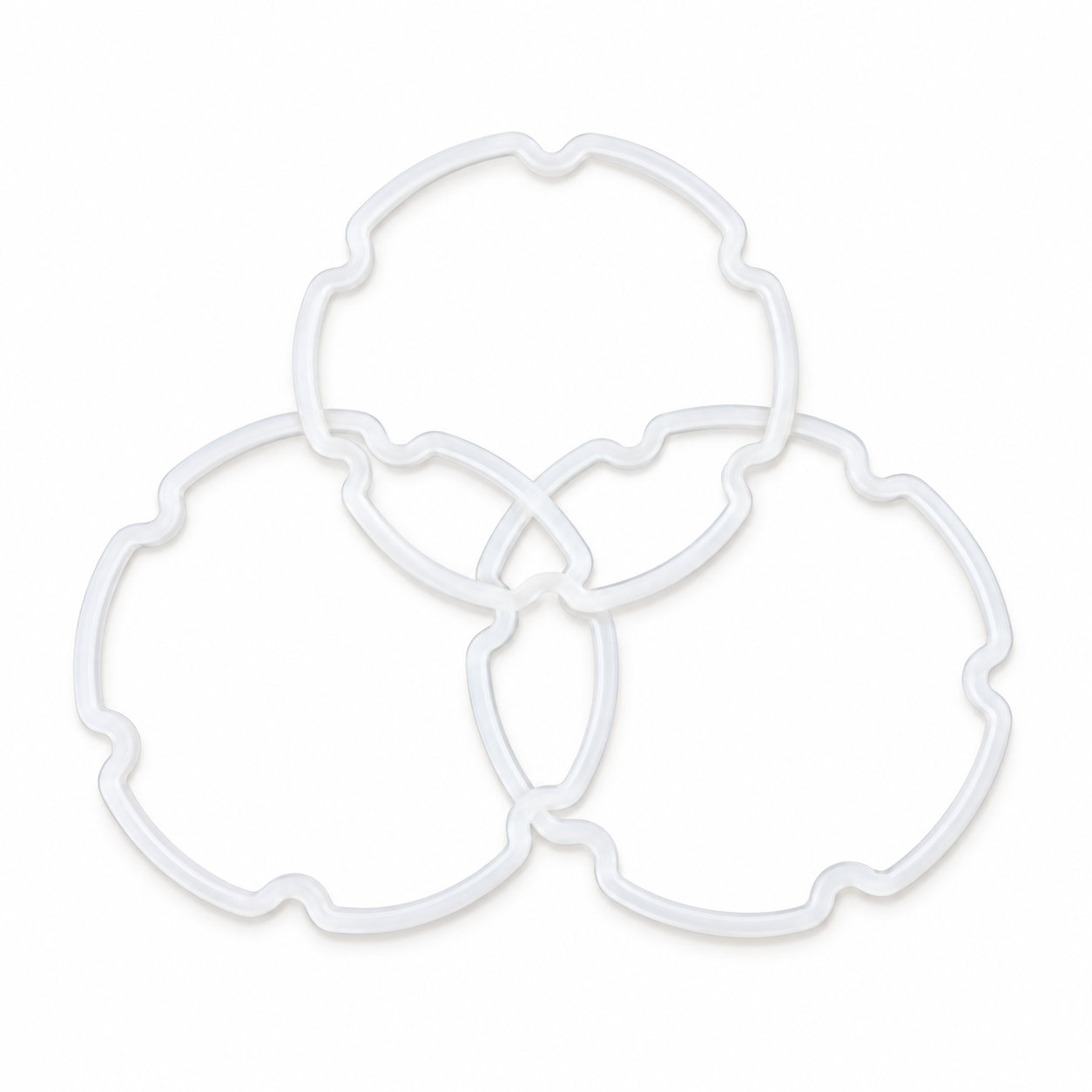 Molded transparent silicone rubber gasket/clear seal washer