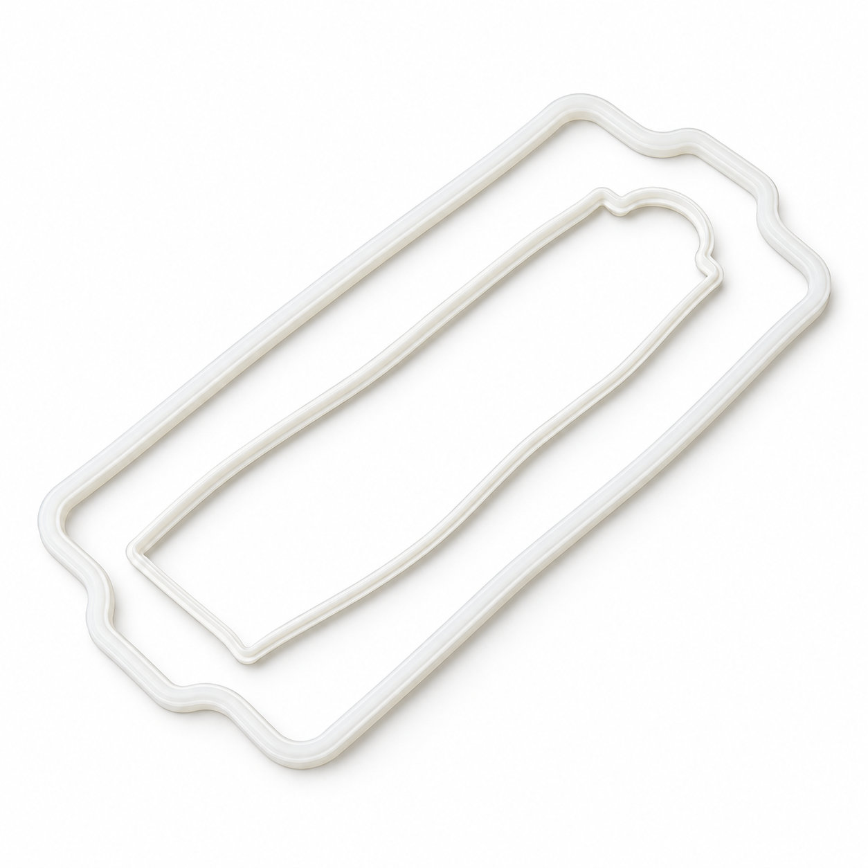 Molded tear-resistant silicone white gasket/durable clear seal ring