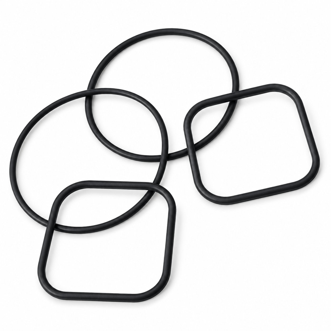 Tearing-resistant silicone rubber thin gasket/black rubber seal ring