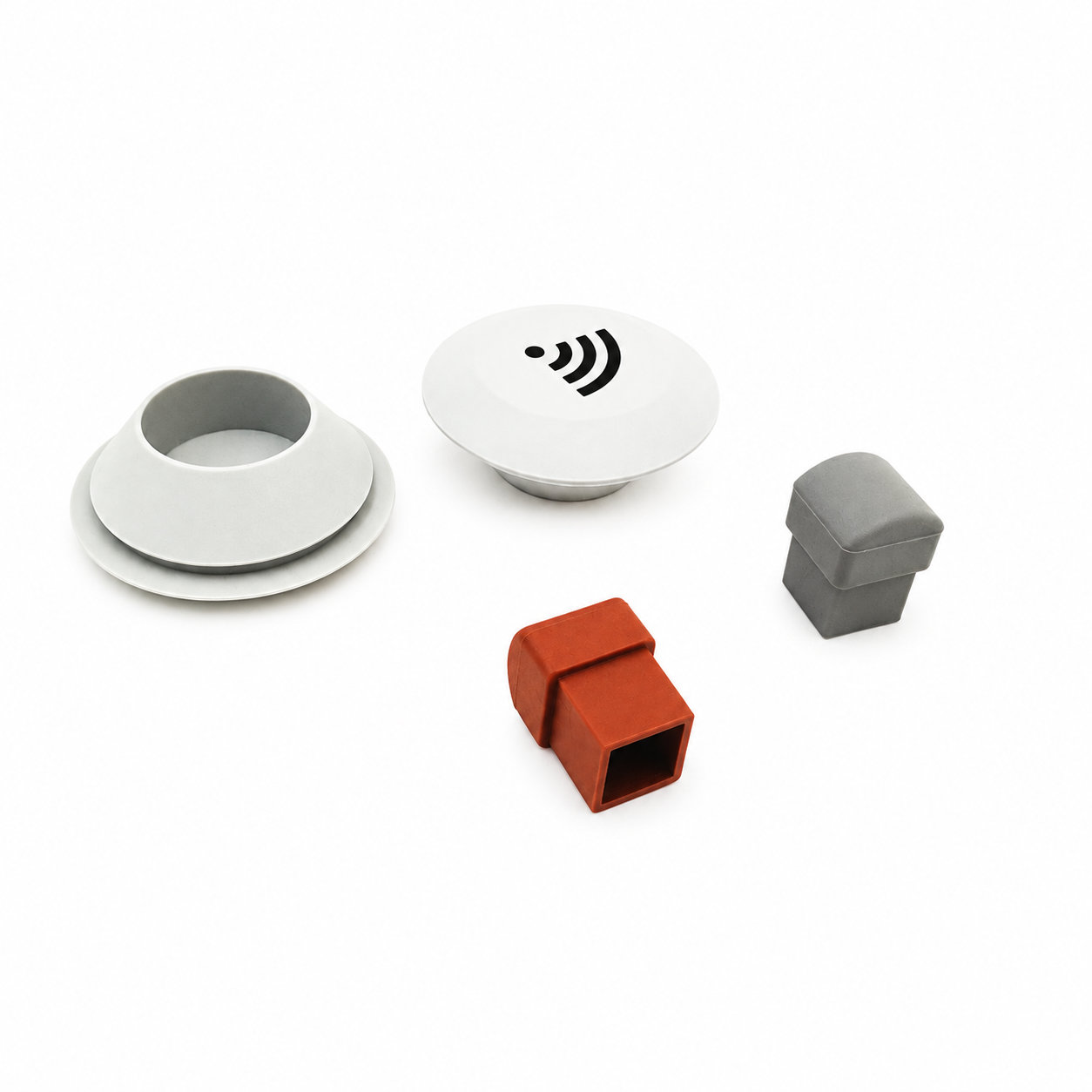 Custom molded silicone rubber protective seal dust plugs