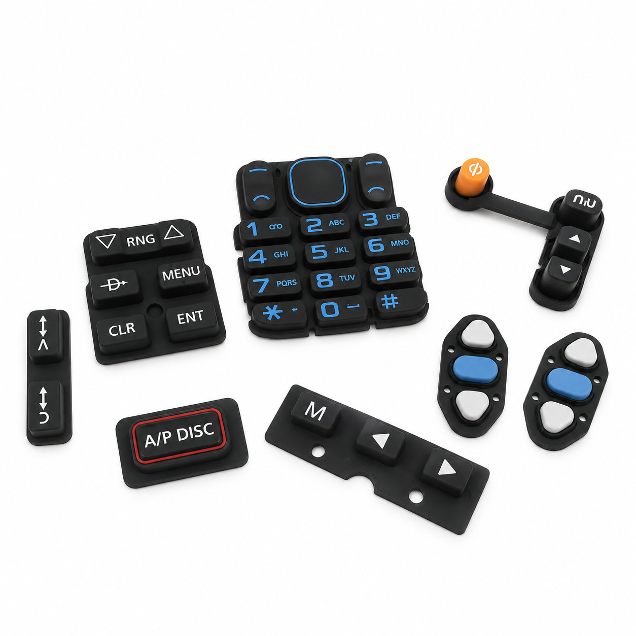 Silicone push keypads electronic laser etching button
