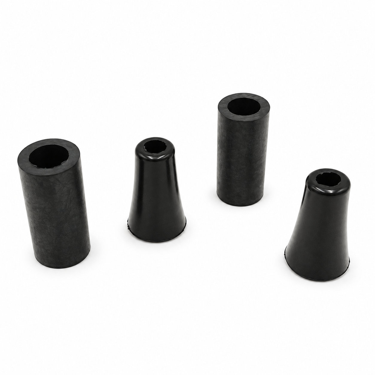 Custom black shock absorber flexible rubber step bushing