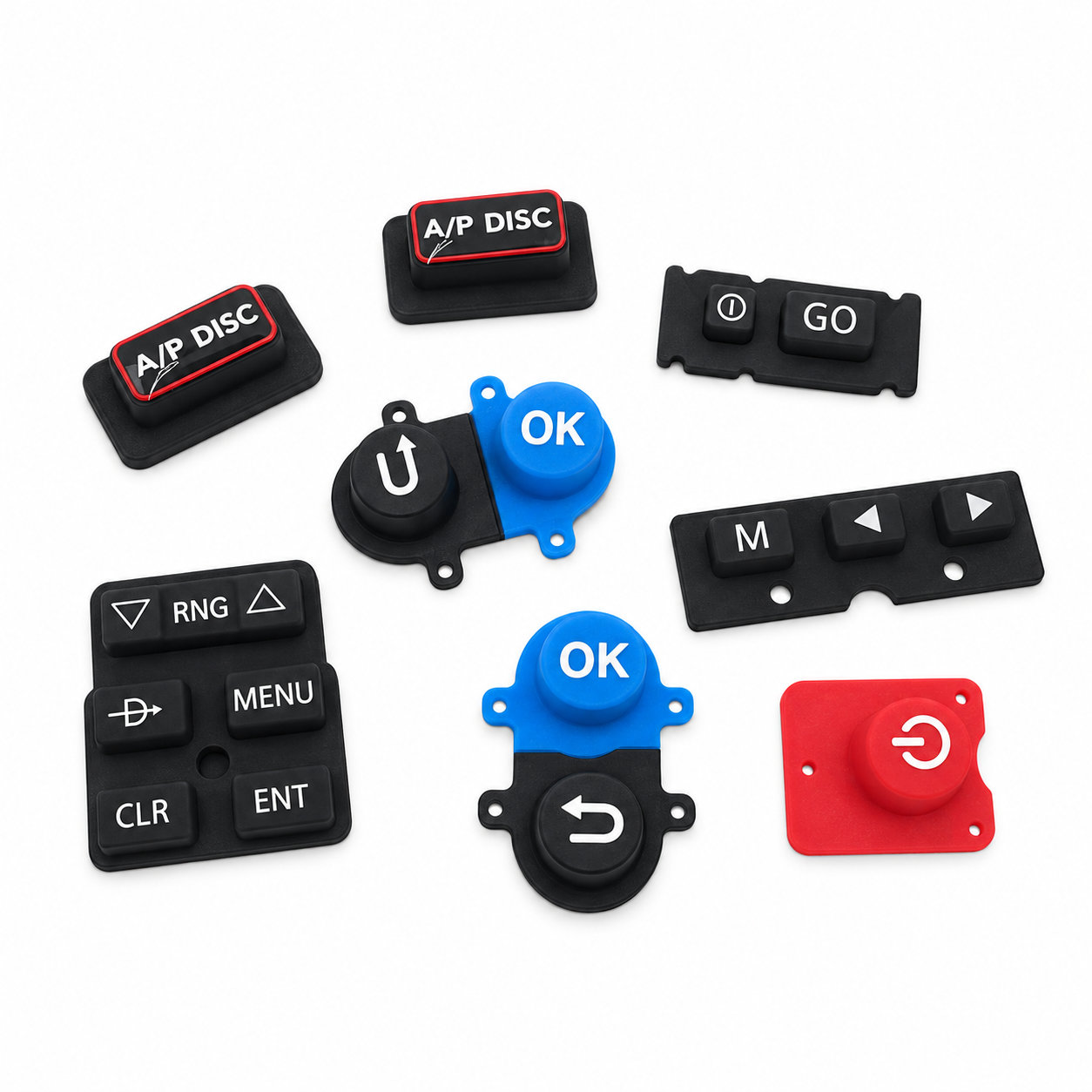Custom silicone power button various rubber keypads
