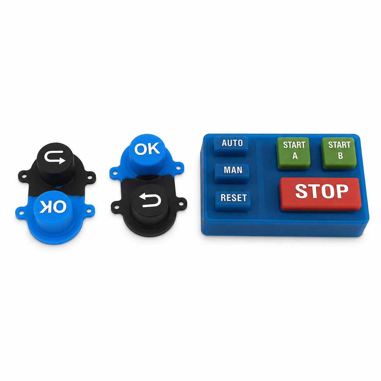 Custom made Flexible keypad with carbon pill