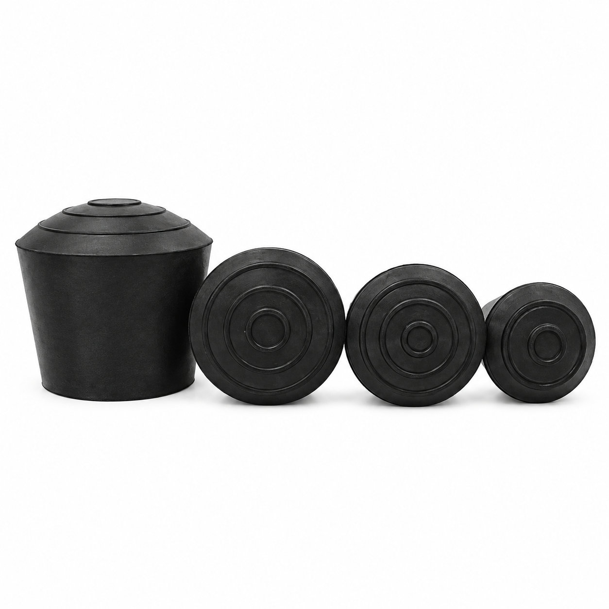 Custom molded silicone rubber feet for shelves and chair