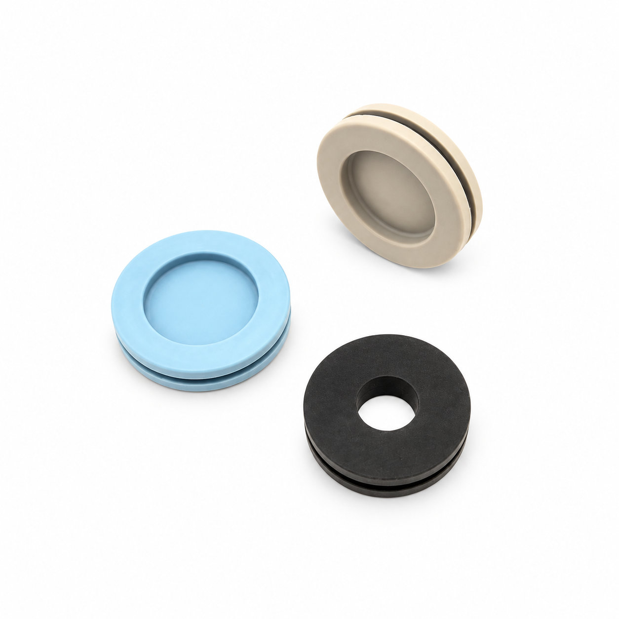 Molded round rubber protection grommet/25mm silicone flat grommet