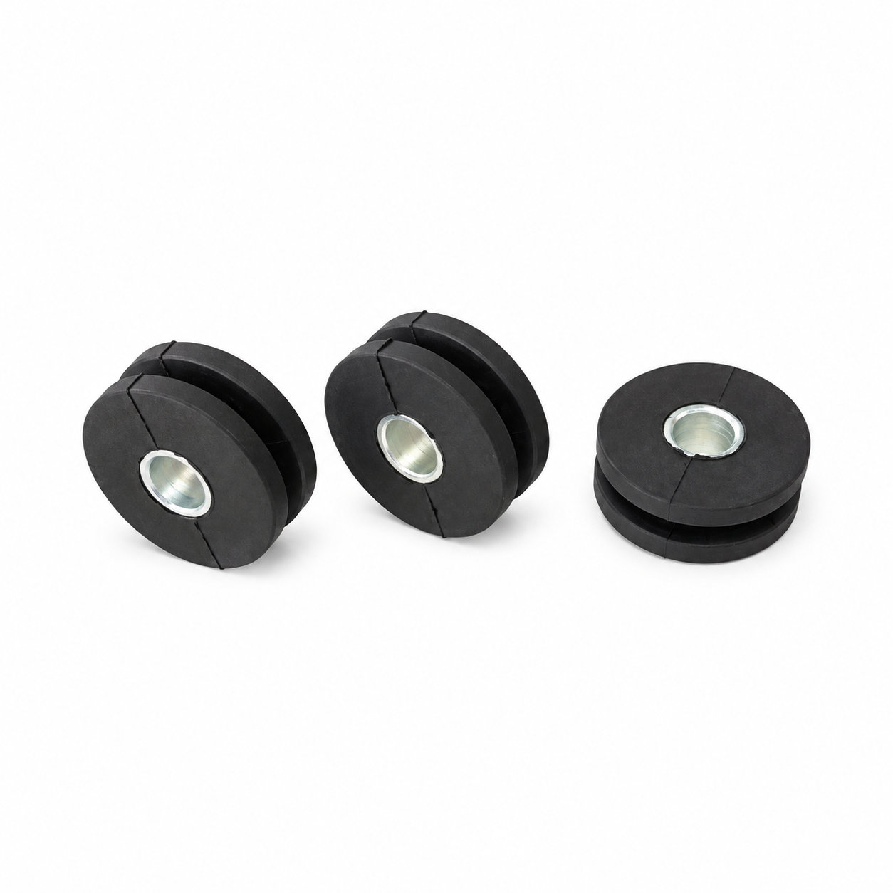 Molded conductive round grommet/cable grommet with metal