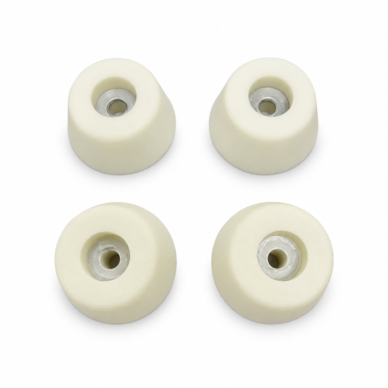 Round white anti slip rubber feet with metal washer