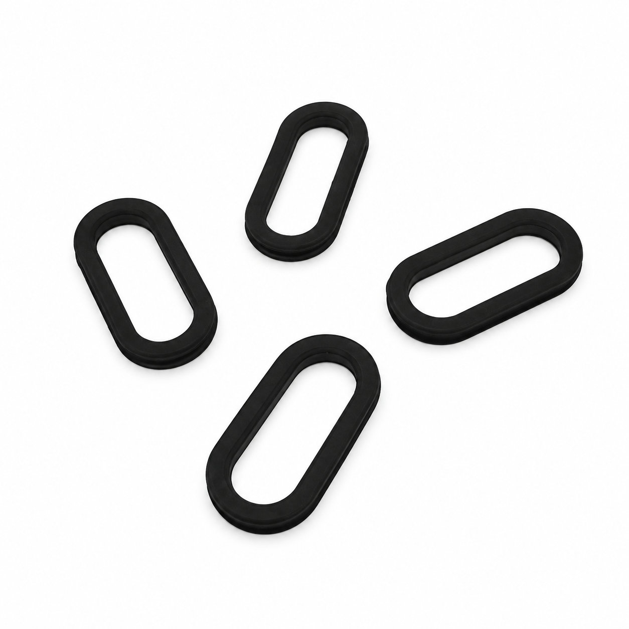 Custom moulded oblong rubber cable door grommets
