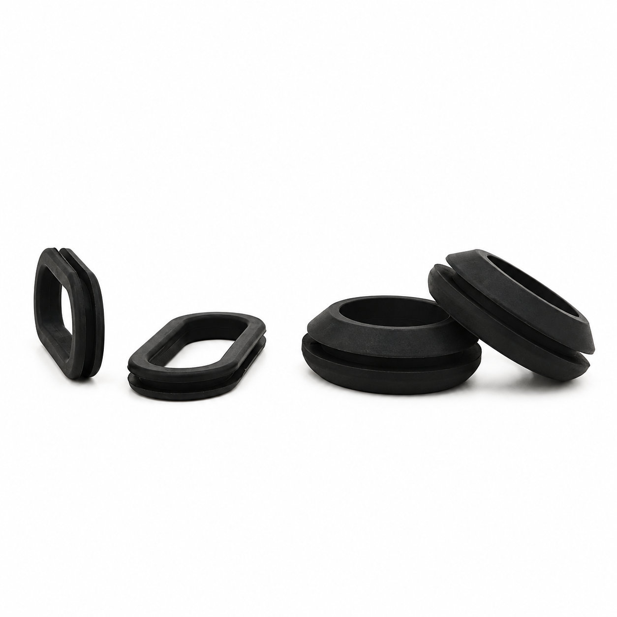 Custom black wire cable blanking rubber hole grommet