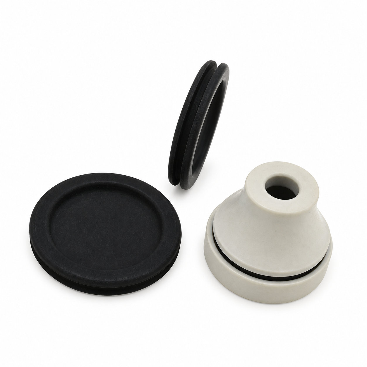 Custom round closed cable wire silicone rubber grommet