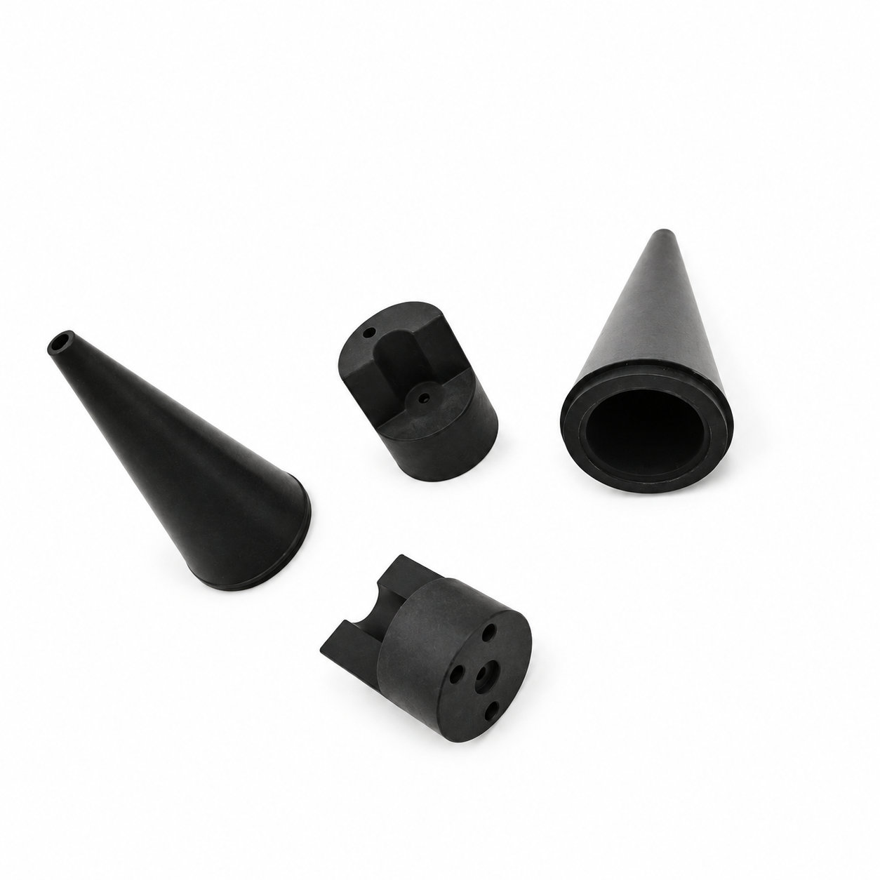 Custom molded rubber cone cable sealed grommet