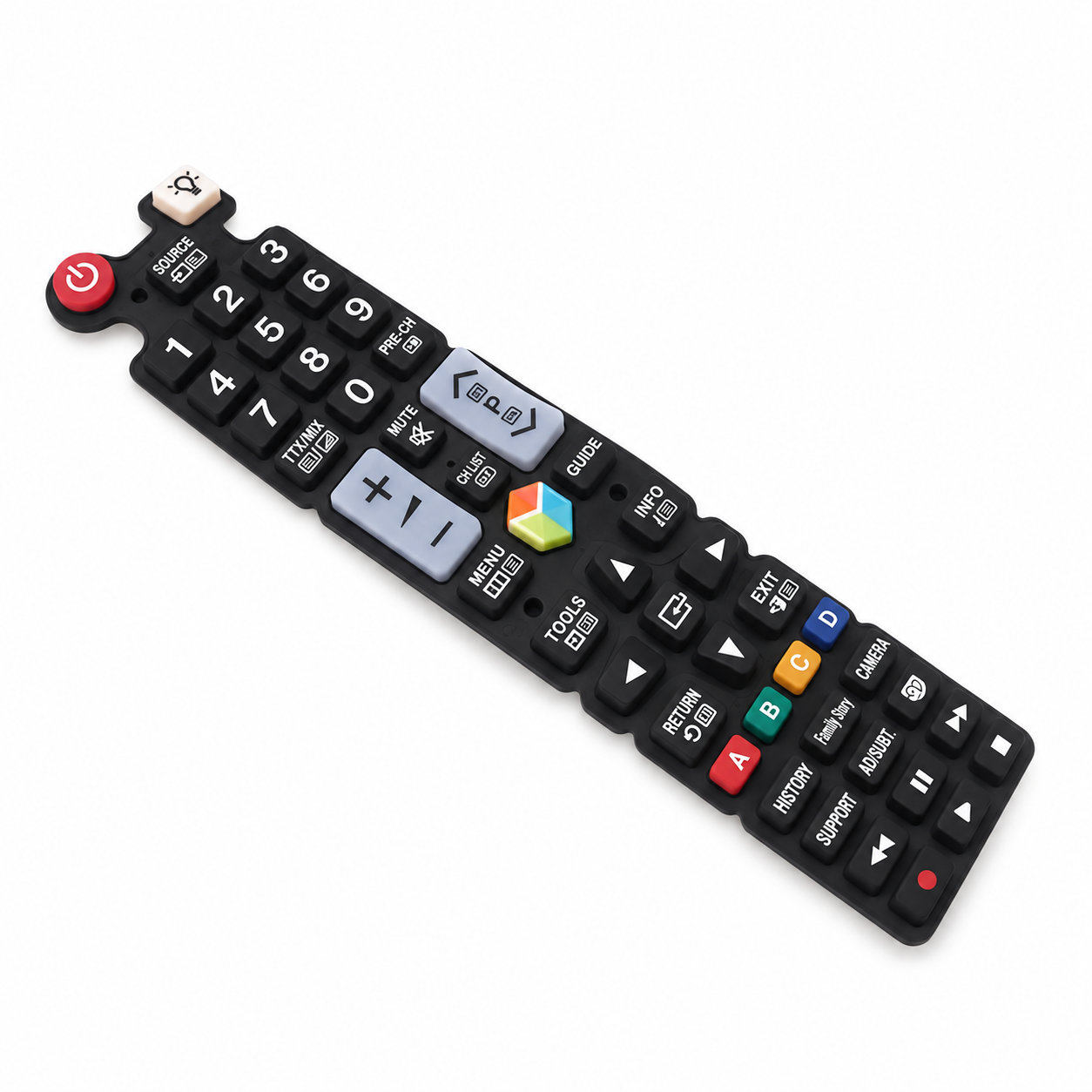 Custom made TV remote controller silicone keypad